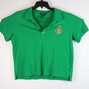 Lauren Ralph Lauren Womens Polo Green XL Big Logo